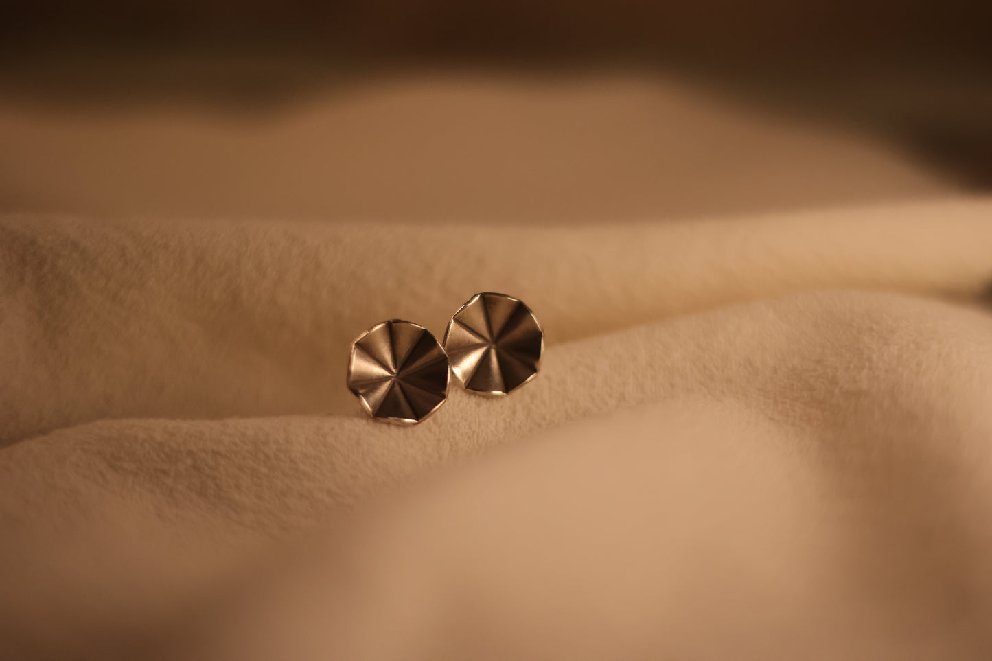 Minimalist Handmade Silver Stud Earrings