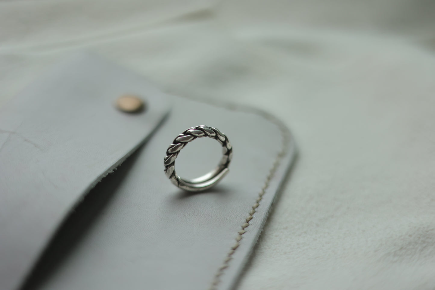 Handcrafted Braided Silver Ring-Unisex