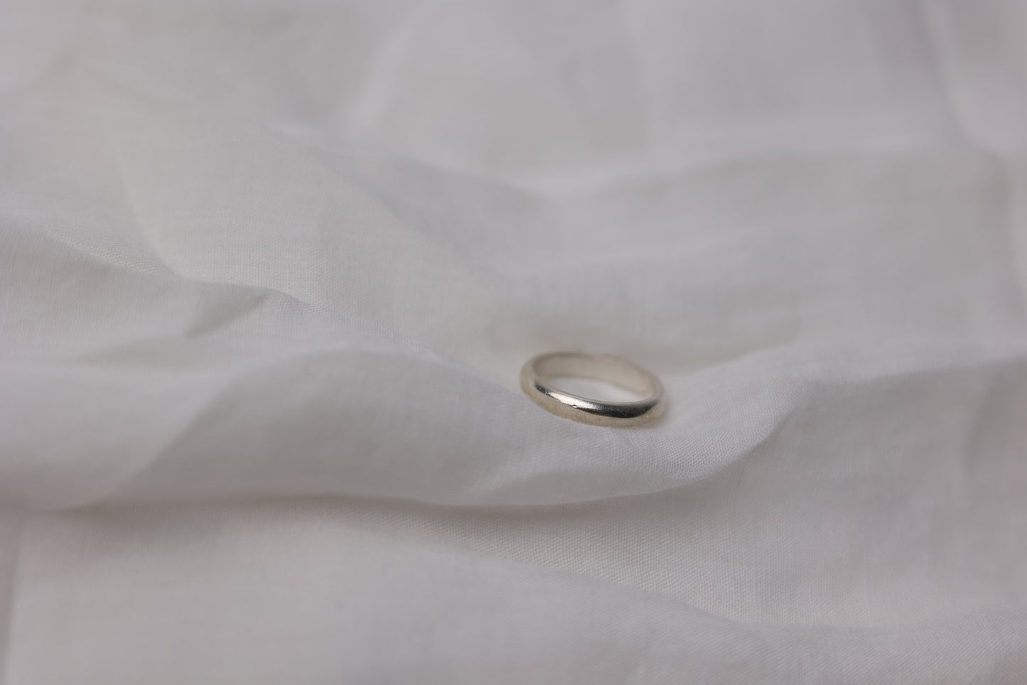 Handcrafted Minimalist Basic Silver Ring