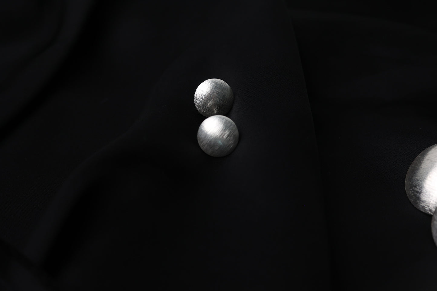 Minimalist Handcrafted Frosted Silver Ear Stud