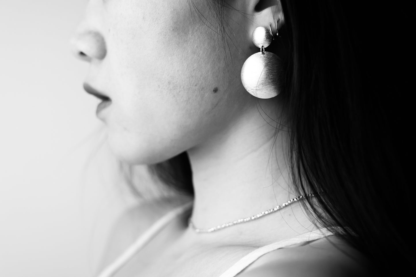 Handcrafted Frosted Minimalist Statement Earrings