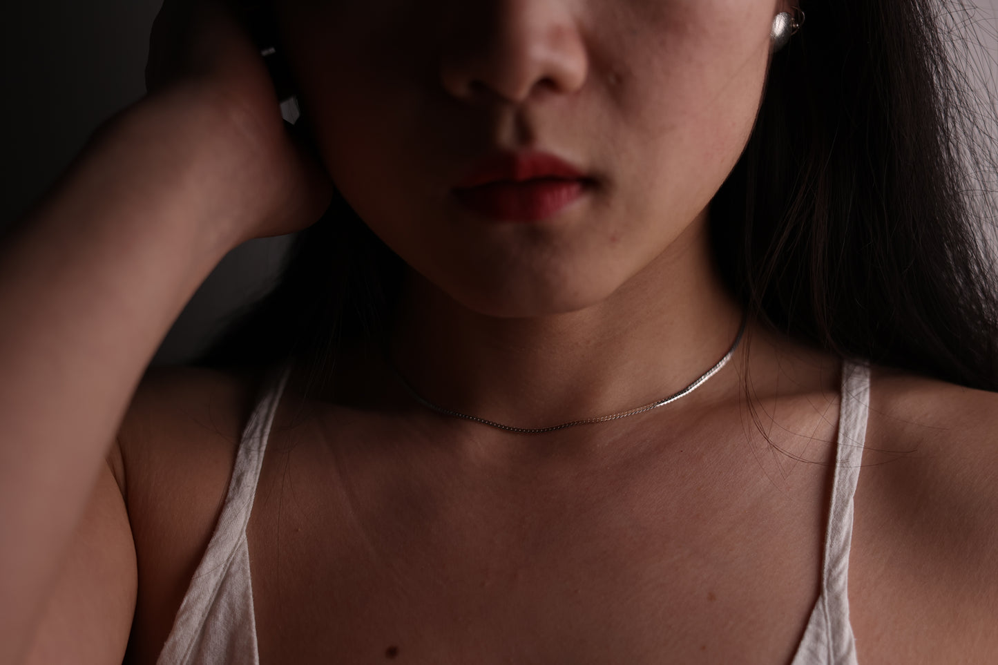 Minimalist Handcrafted Frosted Silver Ear Stud