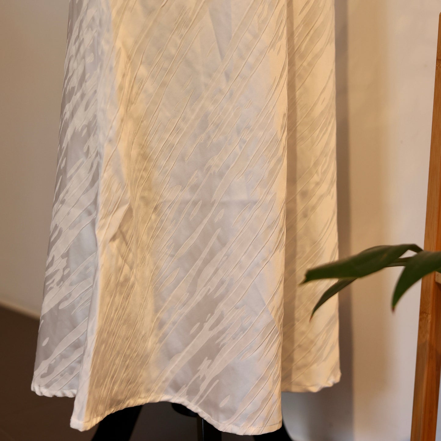 White Triacetate Skirt