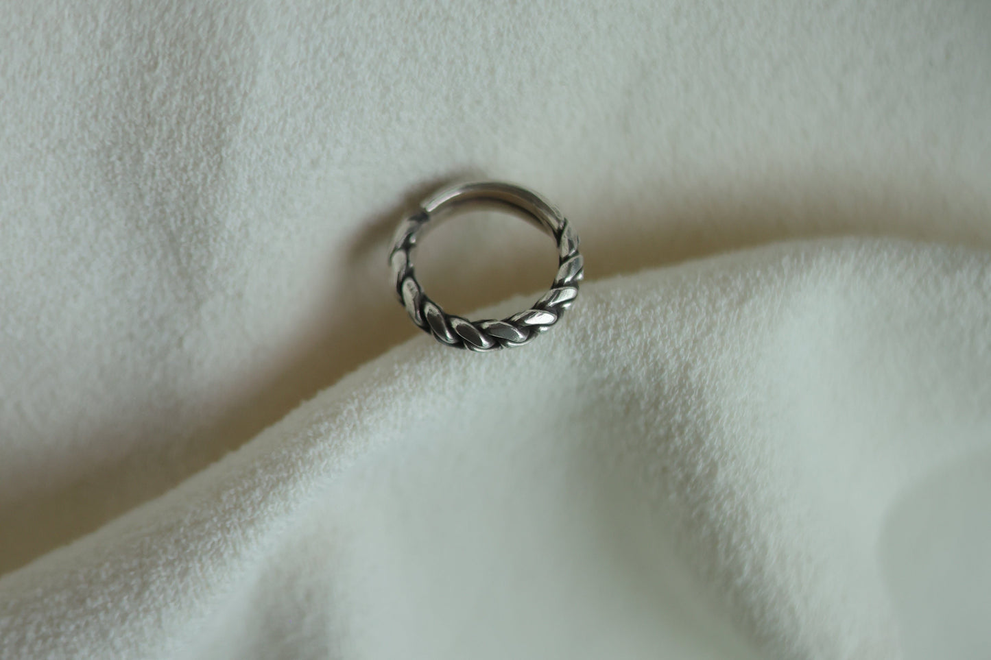 Unisex Braided Silver Ring