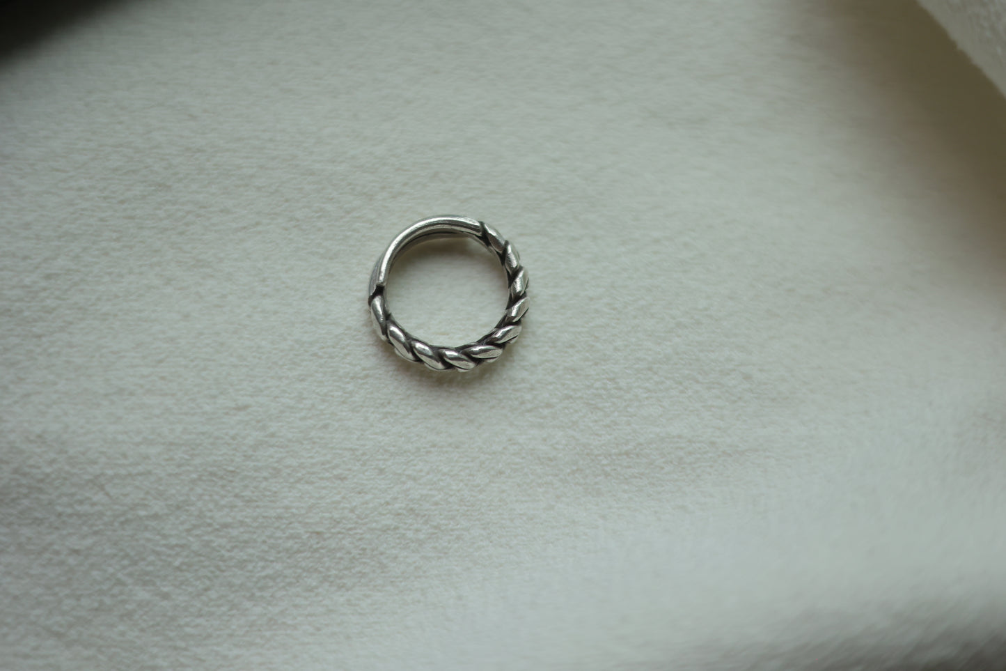 Unisex Braided Silver Ring