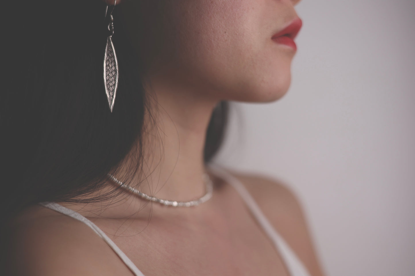 Weave Inspired Handmade Silver Earrings