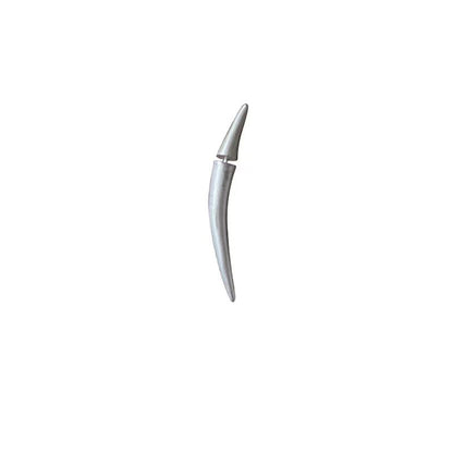 The Bamboo Leaf-Ear Stud — single curved leaf stud on white background