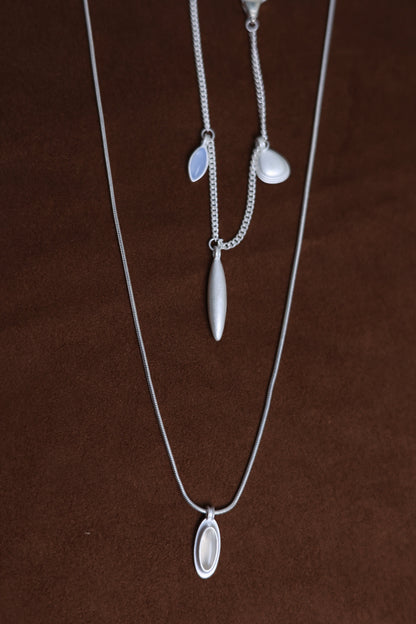 The Onyx Set- Necklace & Bracelet — necklace and bracelet set with chains extended