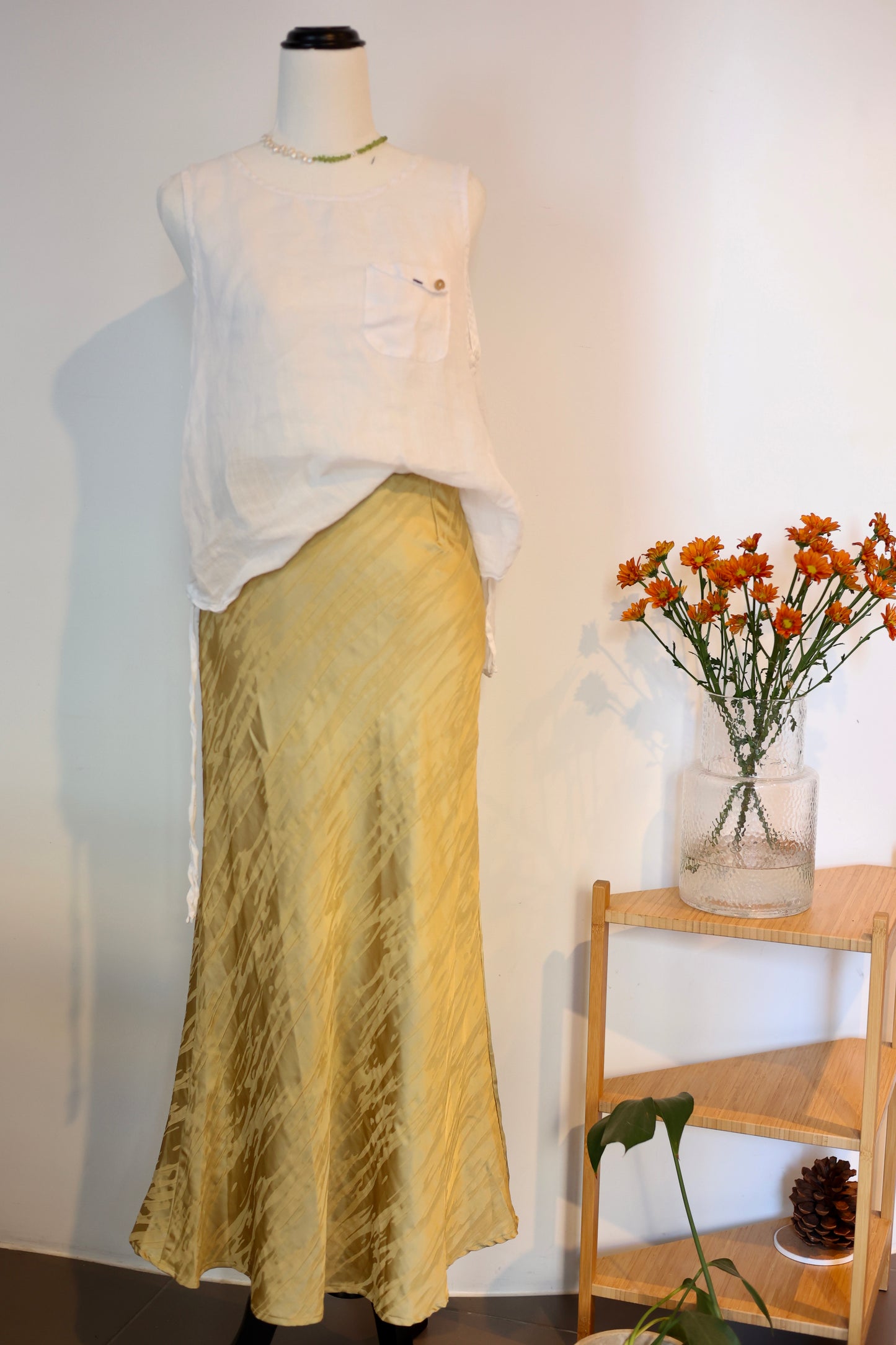 Gold Triacetate Skirt