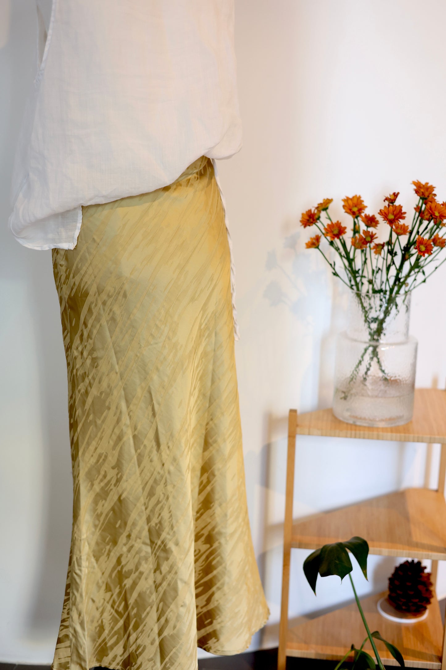 Gold Triacetate Skirt