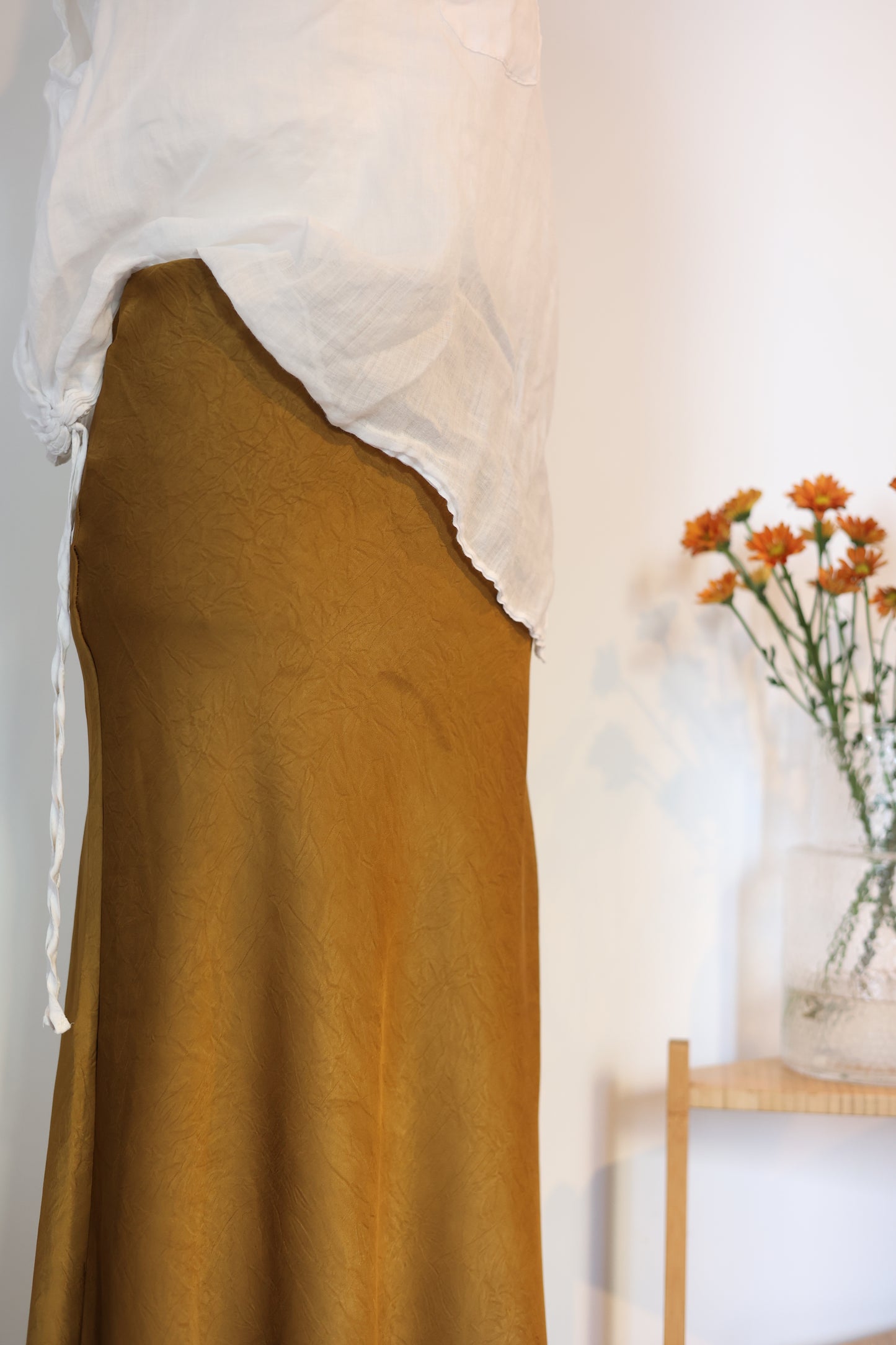 Bronze Sleek Triacetate Skirt