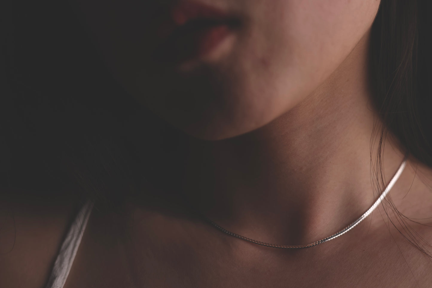 Handcrafted Minimalist Basic Silver Chain Necklace