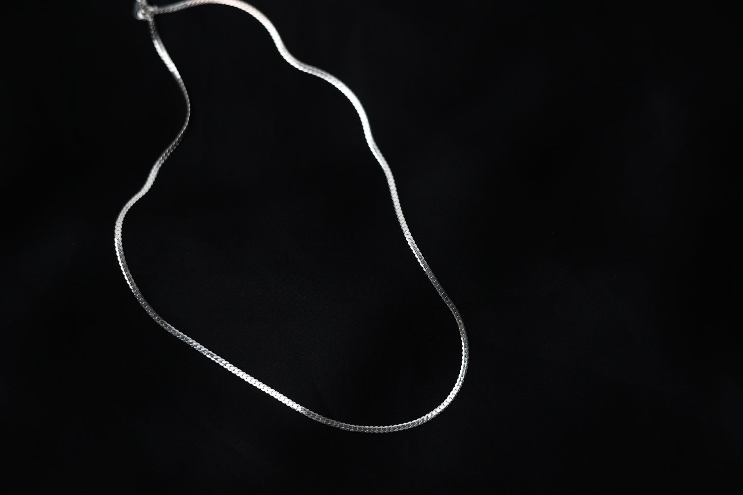 Handcrafted Minimalist Basic Silver Chain Necklace