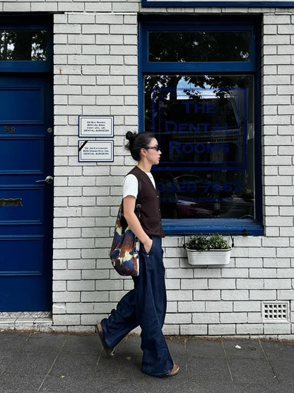The Silk Bag — shoulder bag worn with casual outfit outdoors